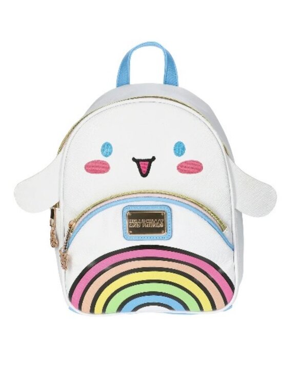 Handbags - Loungefly Hello Kitty Rainbow Mini Backpack Adjustable White Blue Outer Pockets